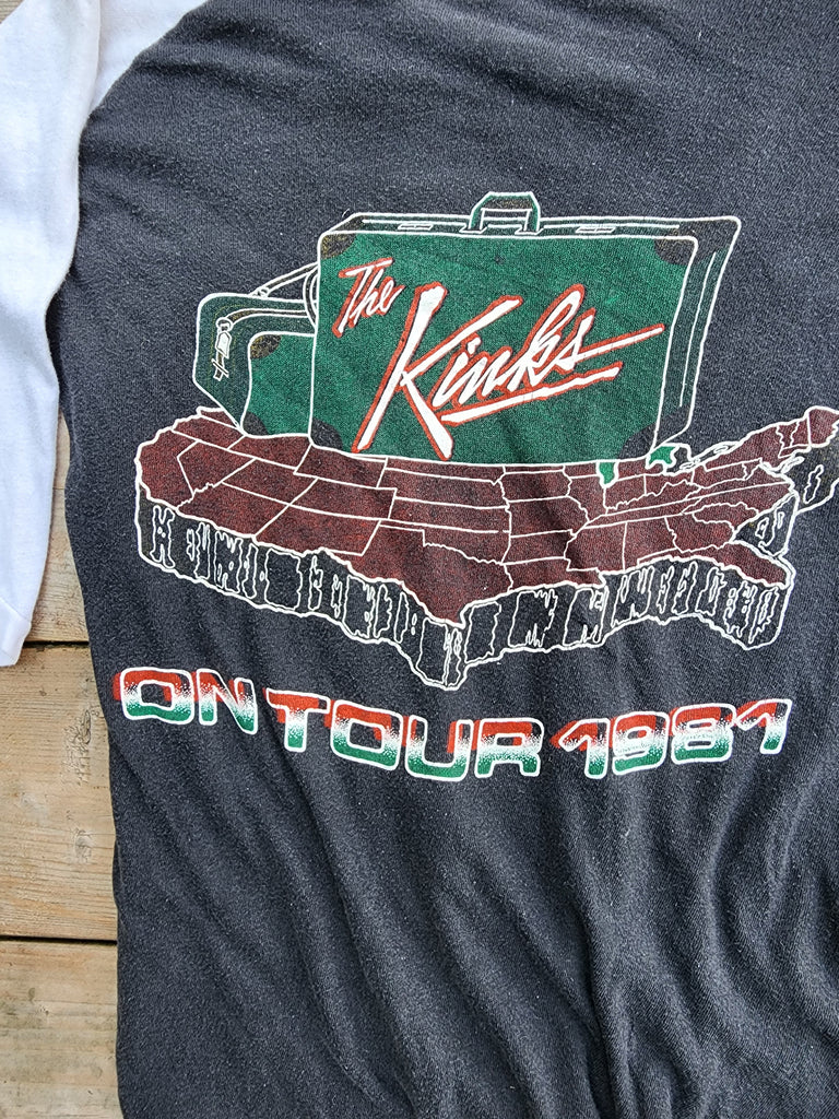 Vintage 1981 The Kinks Tour Baseball Shirt, Super Soft (Men's Medium)