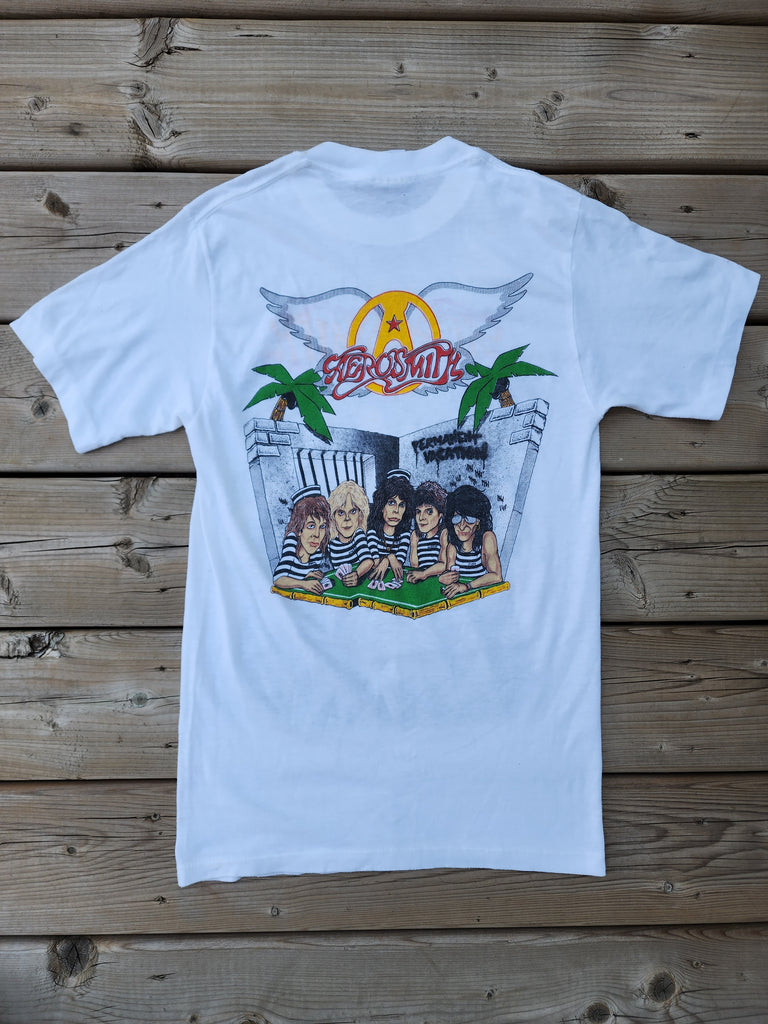 Vintage 1980's Aerosmith ''Permanent Vacation'' T-shirt (Men's Small)