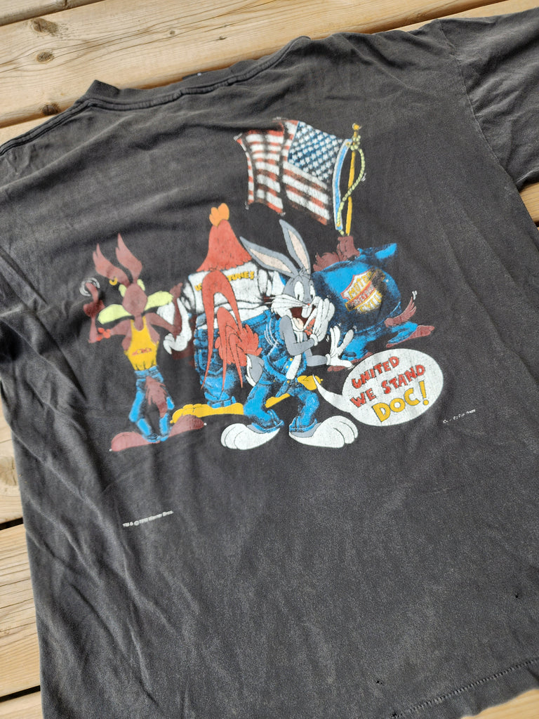 Vintage 1990's Harley-Davidson X Looney Tunes ''Harley Heroes'' T-shirt (Men's Large)