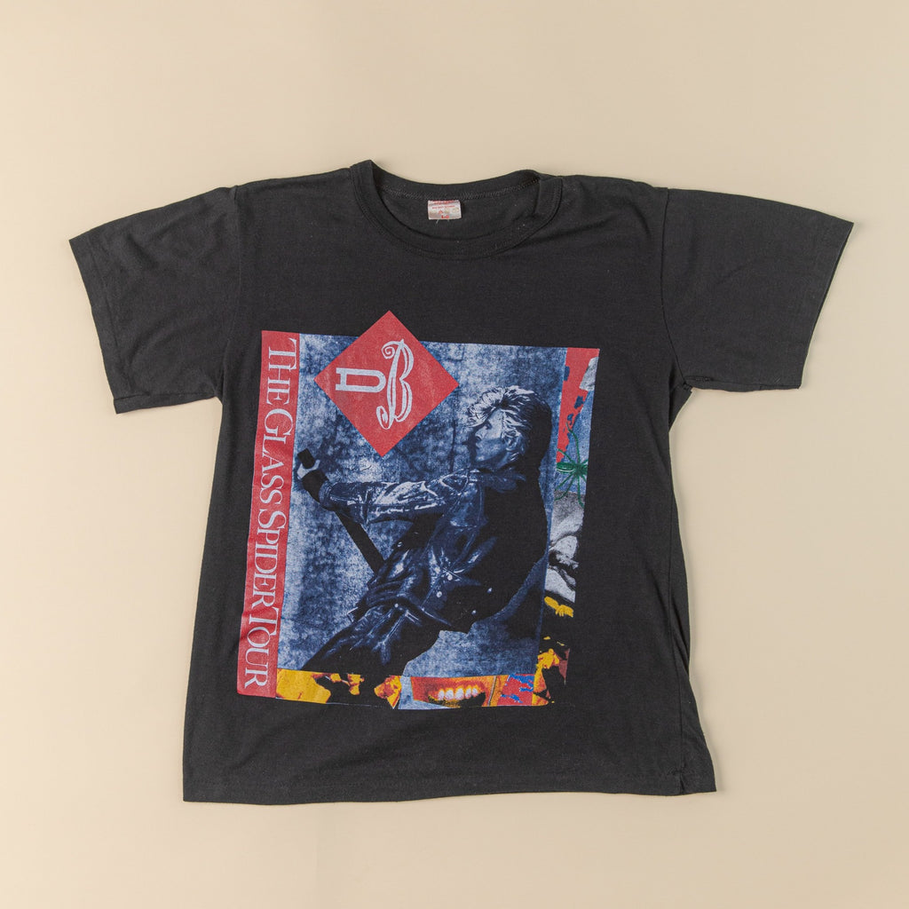 Vintage 1980's DAVID BOWIE t-Shirt | 1987 ''The Glass Spider Tour" T-shirt North American Tour | (Men's Small)