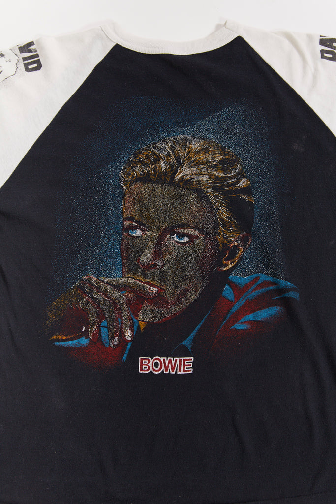 Vintage 1980's David Bowie Raglan Shirt (men's Small)