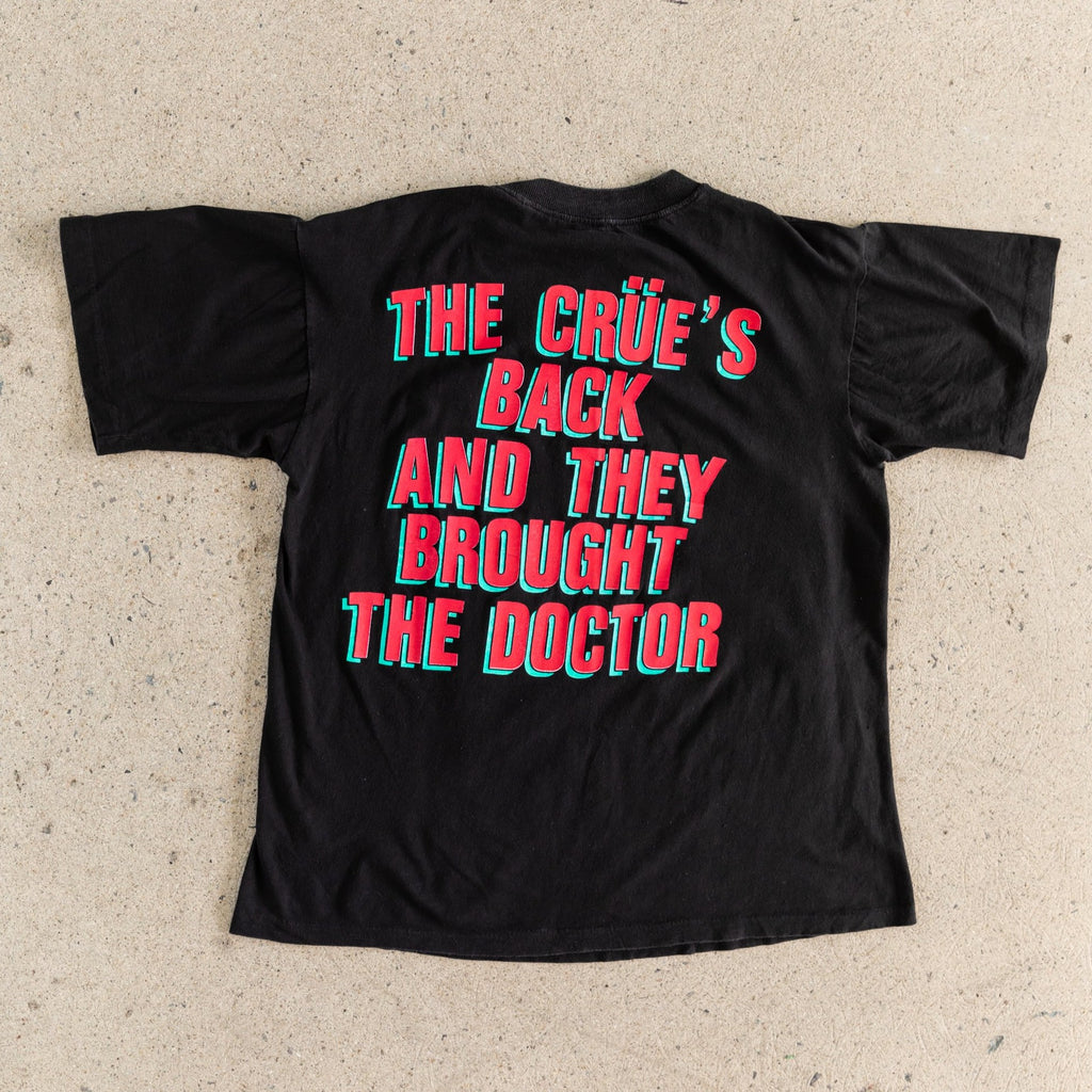 1989 Motley Crue DR. Feel Good ''The Crue's Back And They Brought The Doctor'' T-SHIRT
