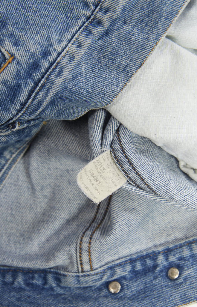 Vintage 1990's Moschino Jean Jacket| Denim Jean Jacket| Medium Light Wash Jean Jacket| Made in Italy| (Boxy size I 48 / USA 32)
