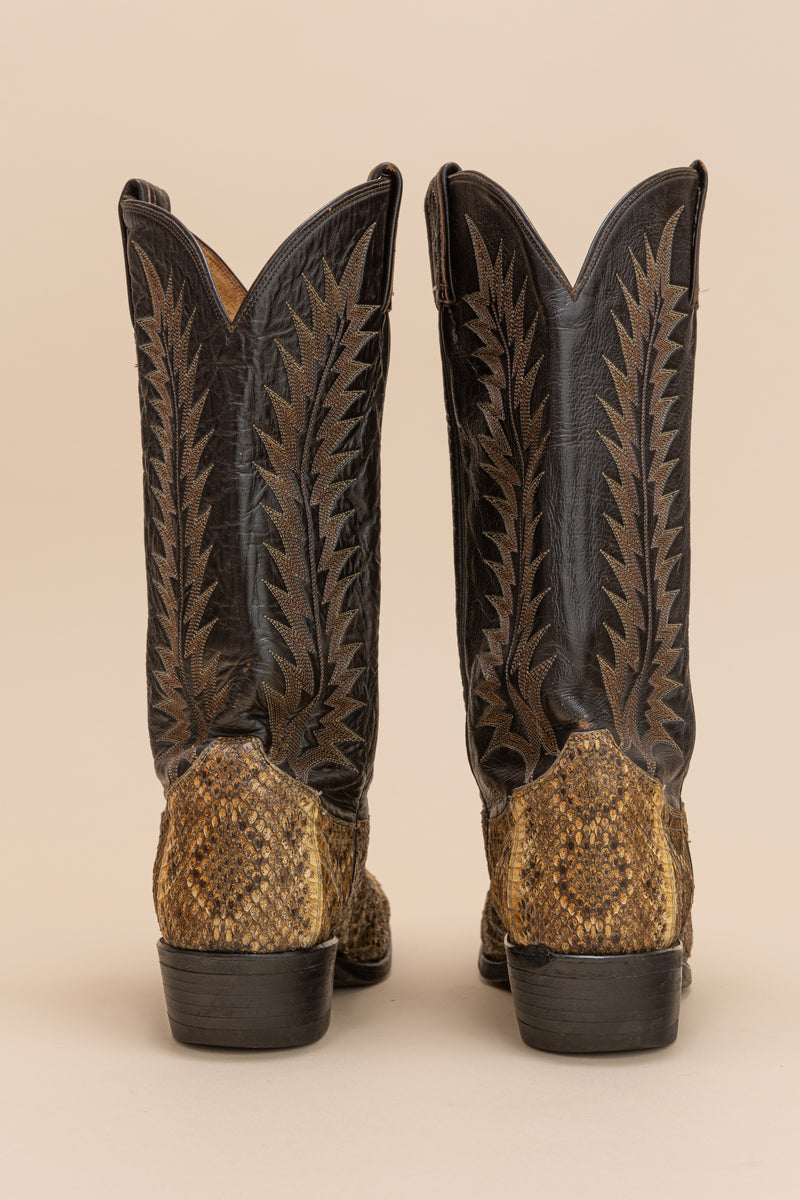 Tony lama rattlesnake skin boots on sale
