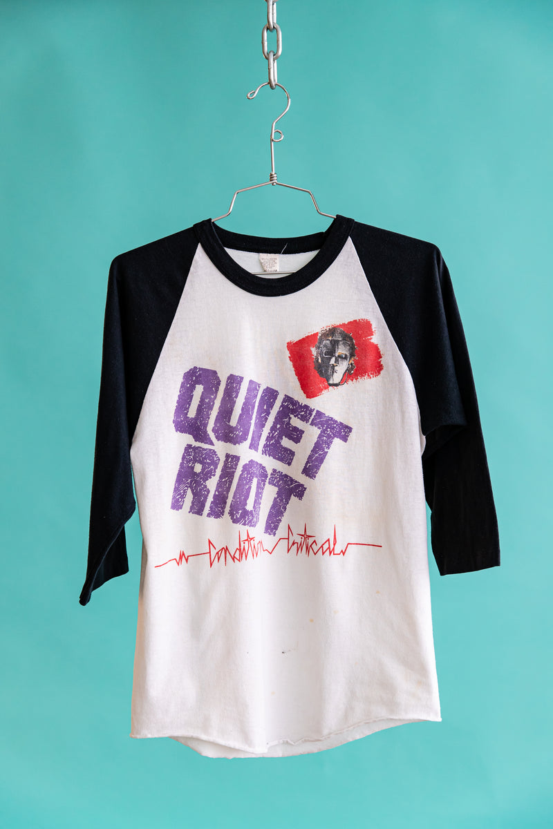 Vintage, 1980's, 1984 QUIET RIOT ''Condition Critical'' Raglan