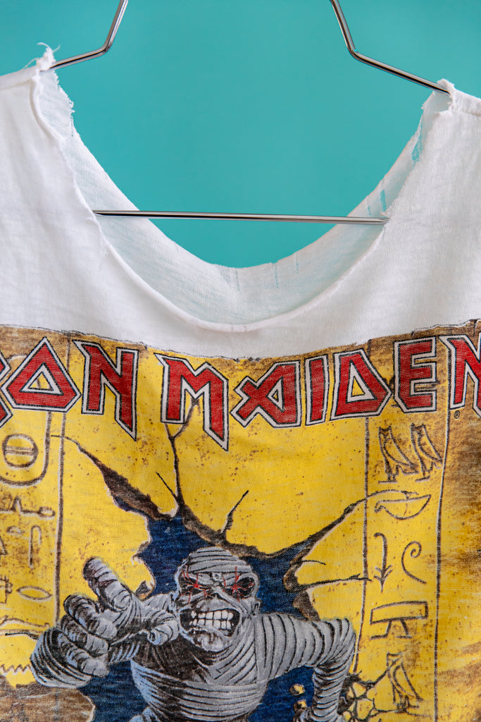 Paper Thin: 1985 IRON MAIDEN : WORLD SLAVERY TOUR 1985 - SLEEVELESS SHIRT