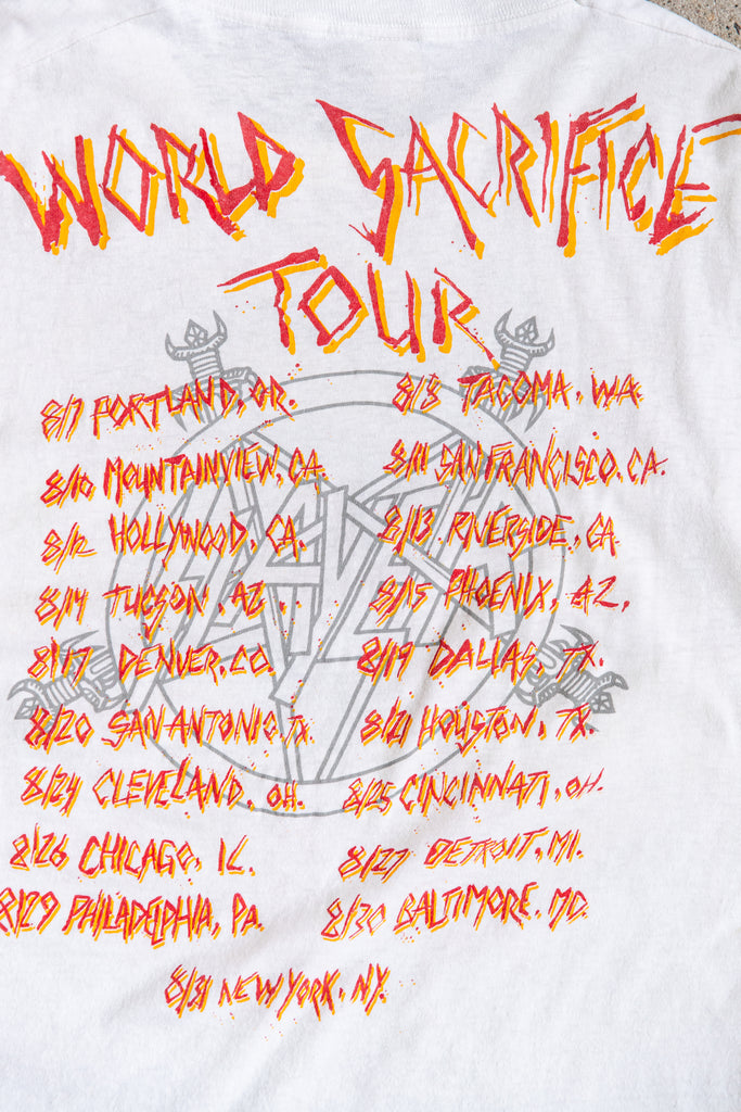 RARE! 1988 Slayer World Sacrifice Tour T-Shirt