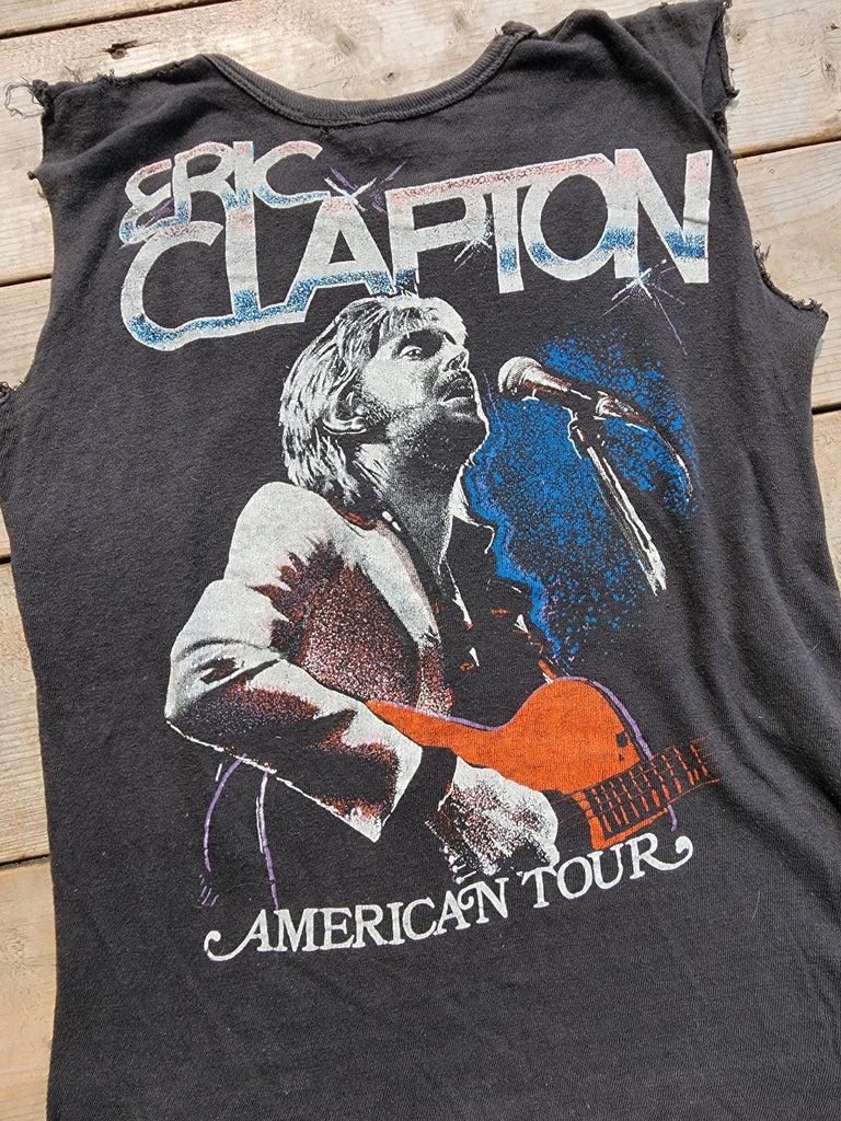 Vintage 1970's Eric Clapton "American Tour" Distressed Shirt (XS/S)