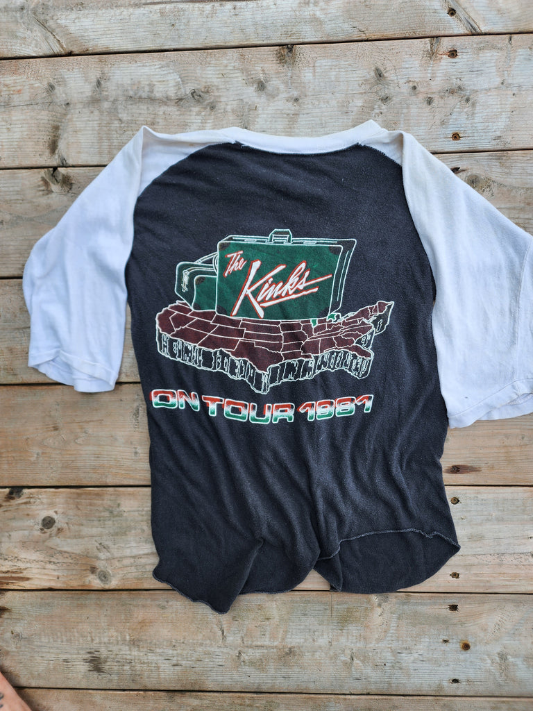 Vintage 1981 The Kinks Tour Baseball Shirt, Super Soft (Men's Medium)