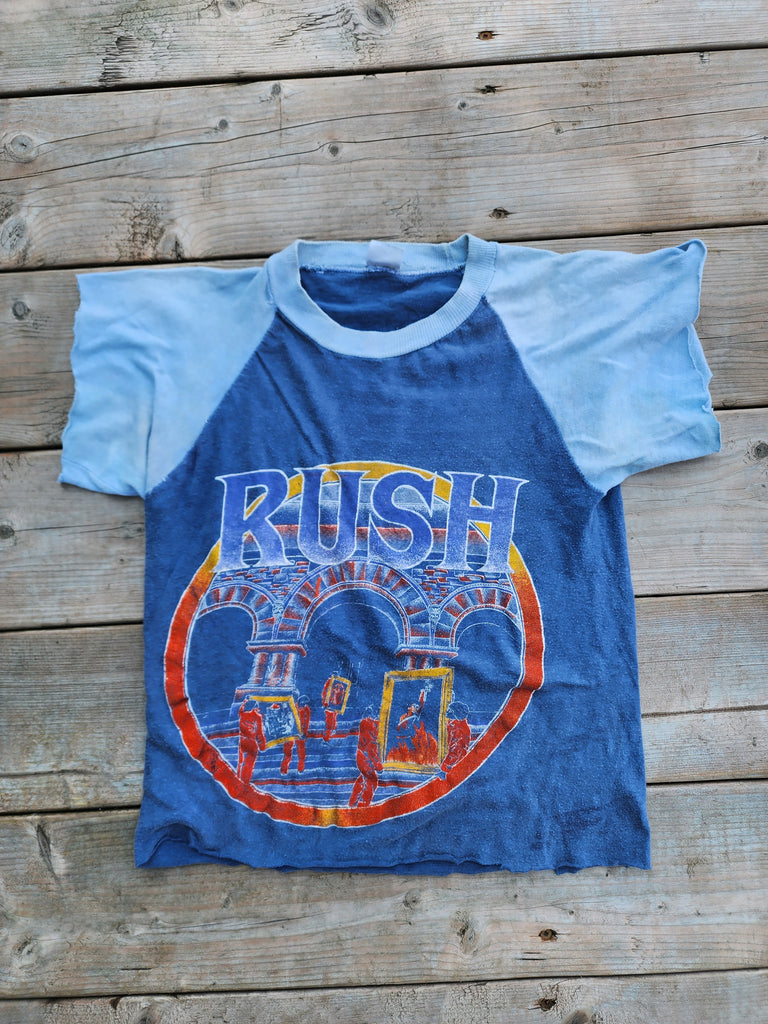 Vintage 1980's Rush Moving Pictures, Parking Lot Cut Off Shirt (Men's Small)