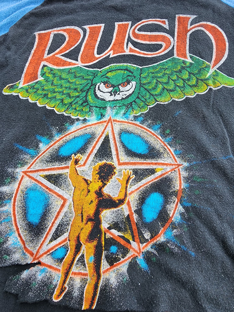 Vintage 1980's Rush, Live in Concert '84, Signals, Parking Lot Cut Off Shirt (Men's Small)