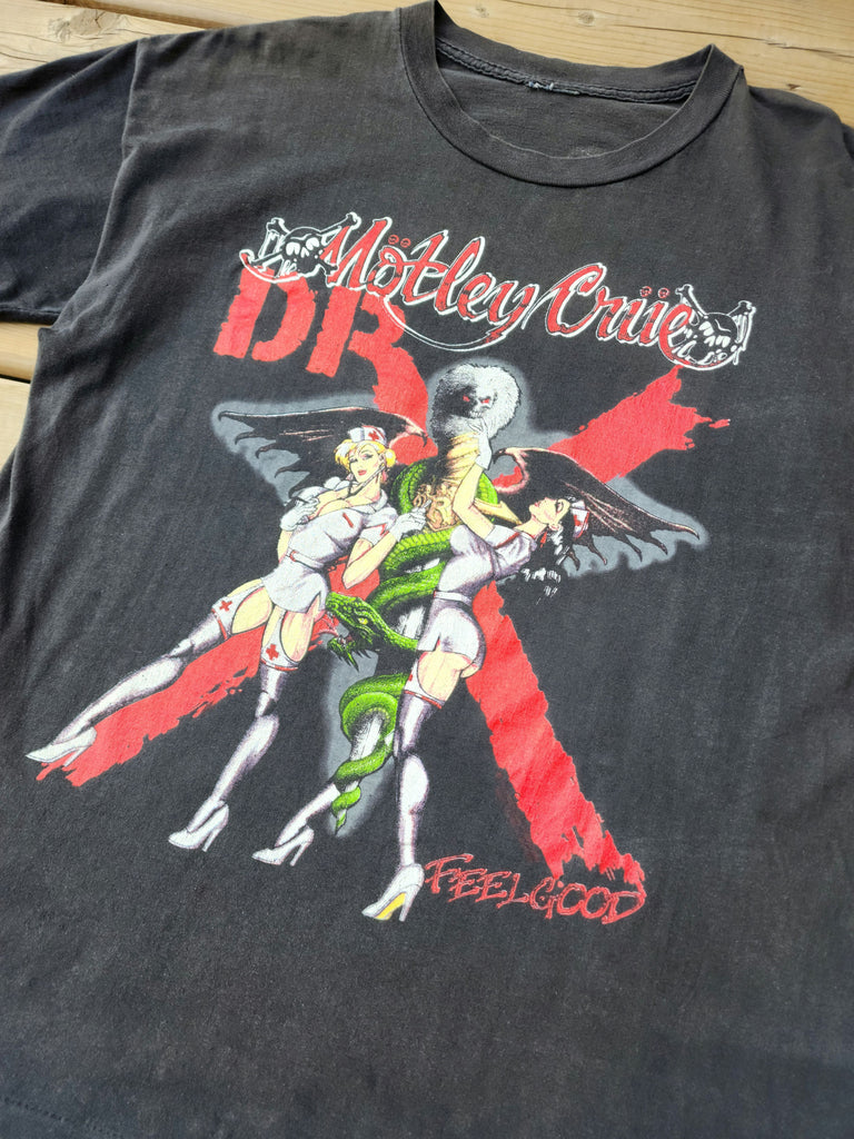 Vintage 1986 Motley Crue Dr. Feel Good Tour T-shirt (Men's Medium/Large)