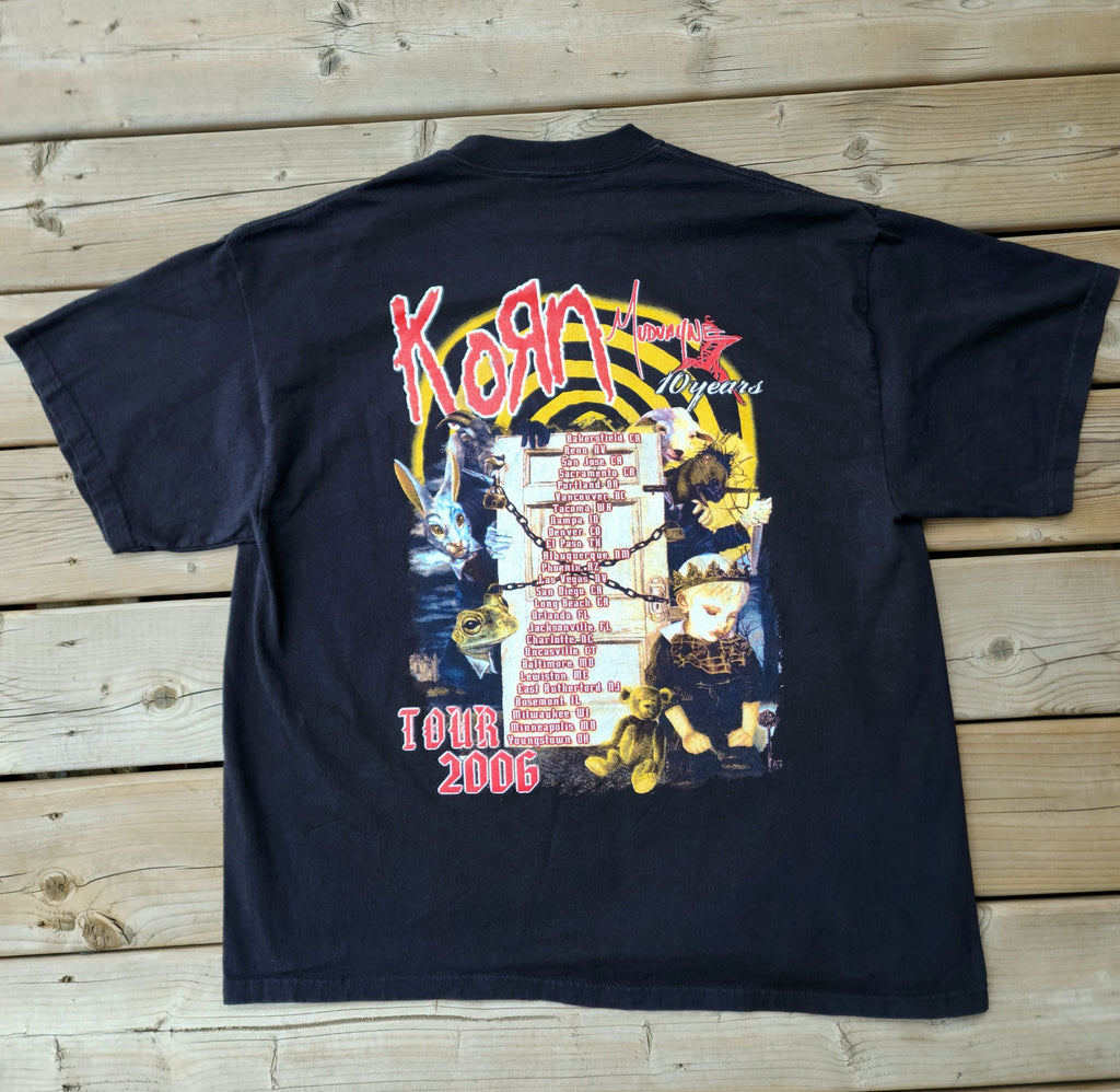 Vintage Korn Tour 2006 With Mudvayne 10 years T-shirt (Men's XL)