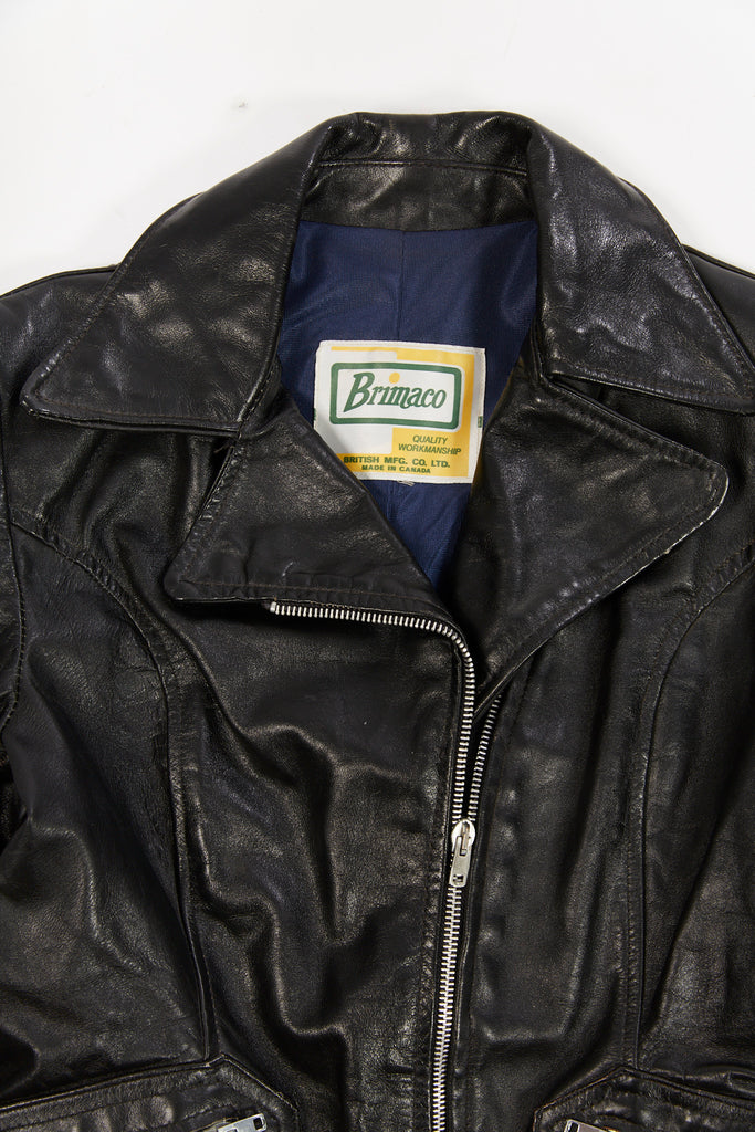 1970's Vintage Brimaco Leather Cafe racer Jacket| Acme Zippers