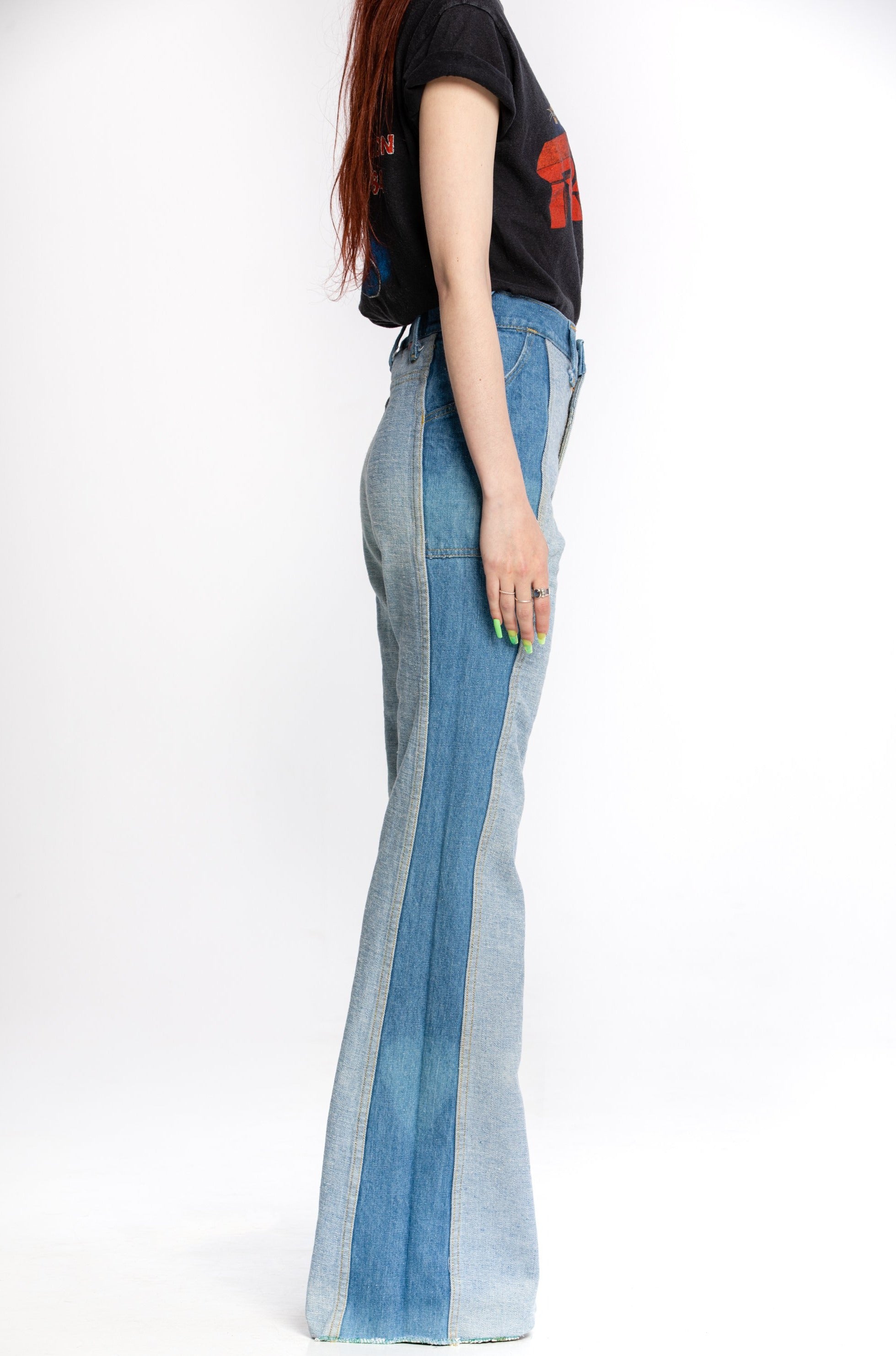1970's Vintage Gemini Lee's Reversible Two Toned Bell Bottoms