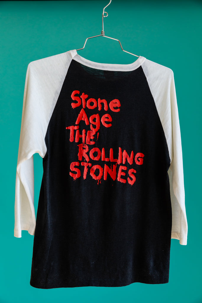 1978 THE ROLLING STONES "STONE AGE" PARKING LOT RAGLAN SHIRT