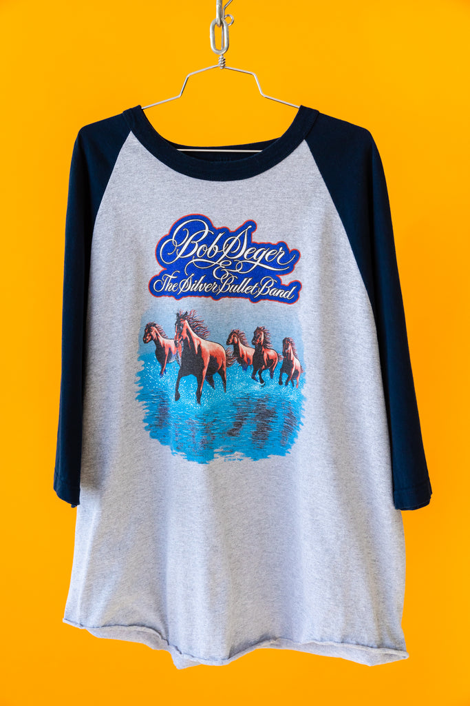 1980 Bob Seger & The Silver Bullets - Touring Against The Wind Raglan Shirt