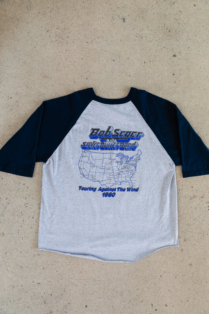 1980 Bob Seger & The Silver Bullets - Touring Against The Wind Raglan Shirt
