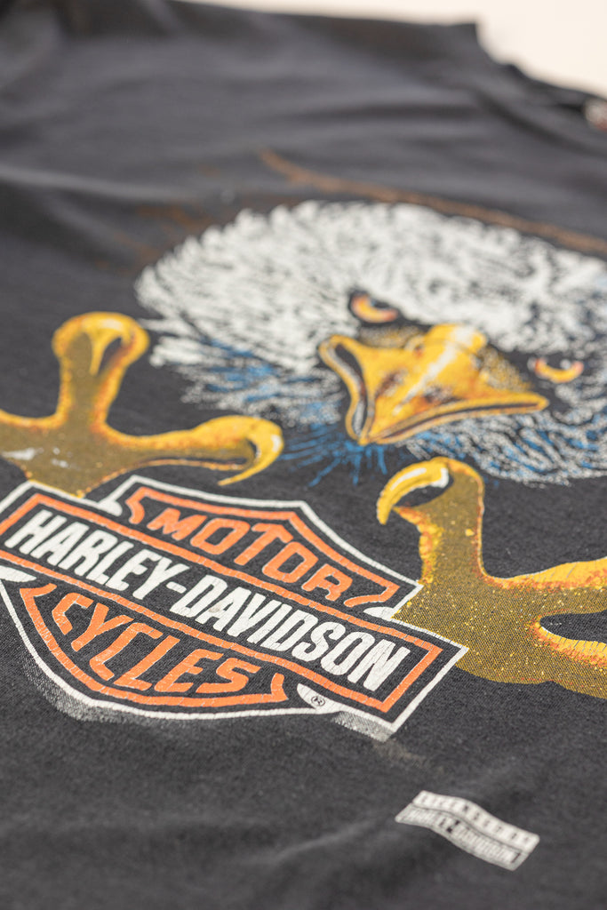 1980's Harley-Davidson Bald Eagle T-shirt | Vintage Harley-Davidson Official licensed Product Irwin | Perfectly Stained (Boxy Men's XL)