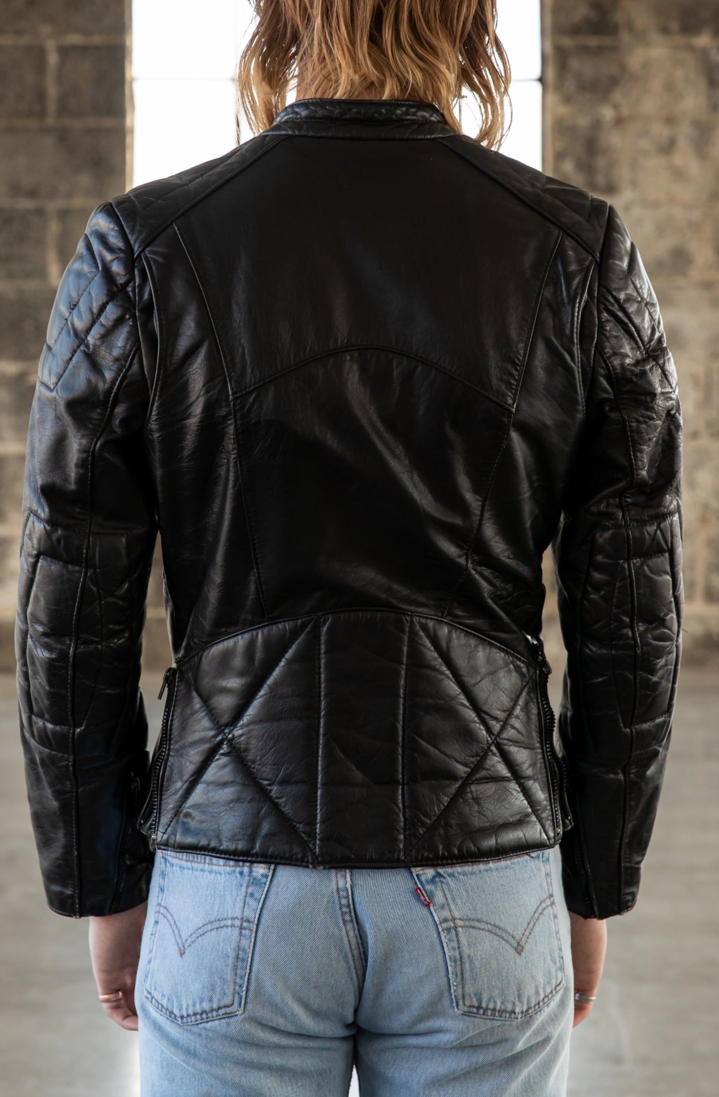 1980's Leather Cafe Racer Biker Leather Jacket by Angora – Widow's