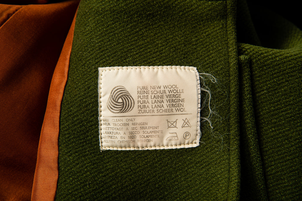 1980's AQUASCUTUM Regent Street London Made In England Wool Trench Coat
