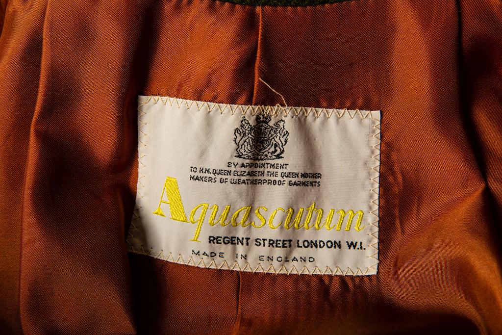 1980's AQUASCUTUM Regent Street London Made In England Wool Trench Coat