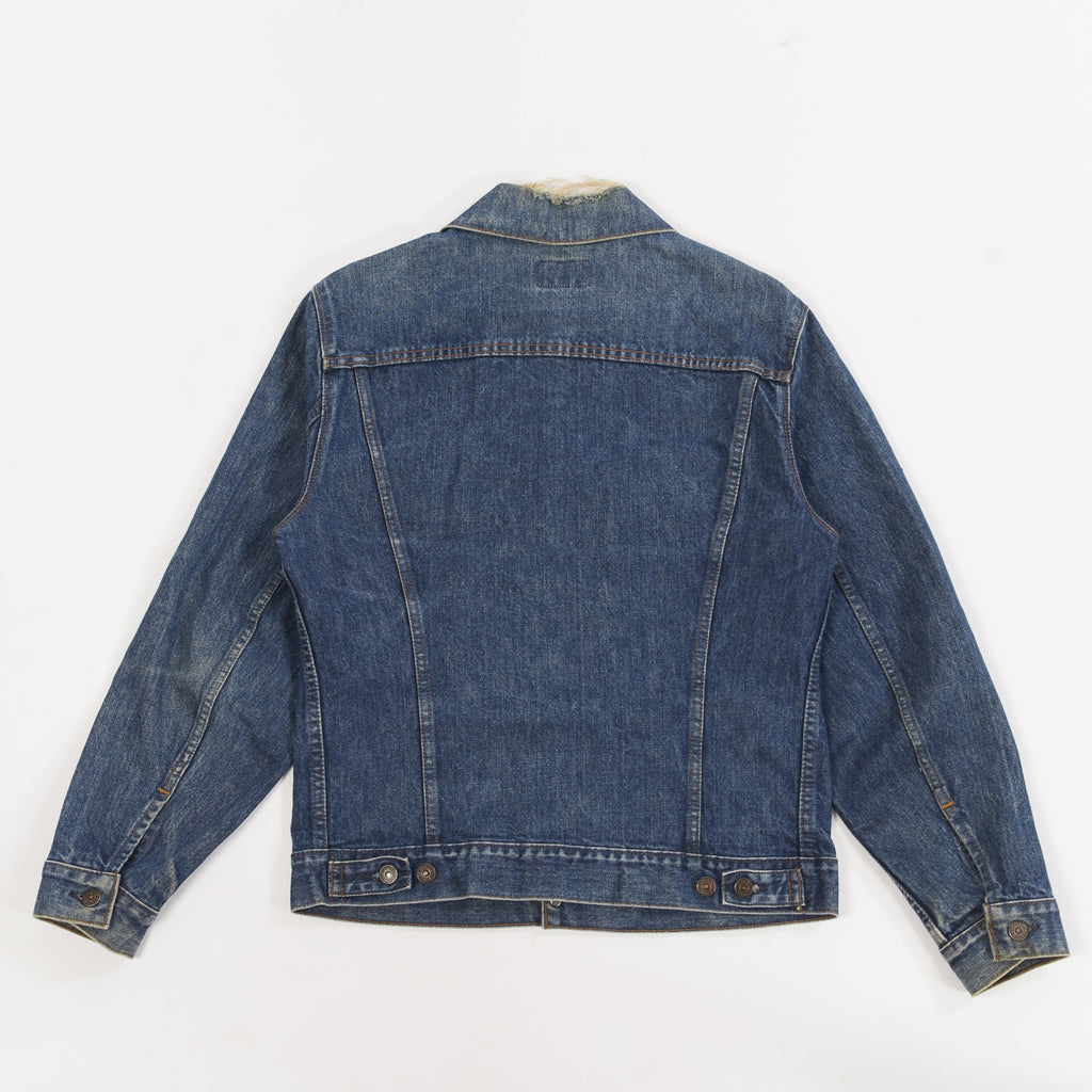 1980's Vintage Levi's Trucker Jacket| 75505-0217| Union Made| Medium Wash| Denim Jean Jacket| 2 pockets| Levi Strauss & co. (Men's 38)
