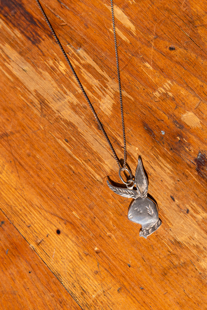 1980's Playboy Pendant Necklace | Sterling Silver 925