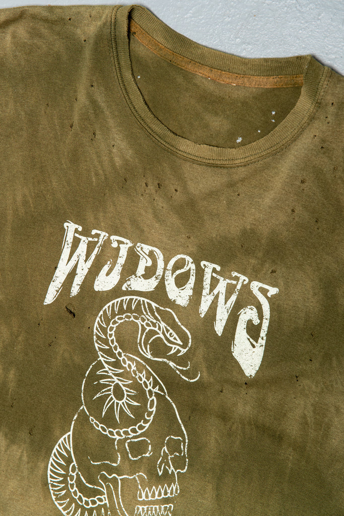 Widow's Blow Distressed & Sea salt Acid washed T-shirt