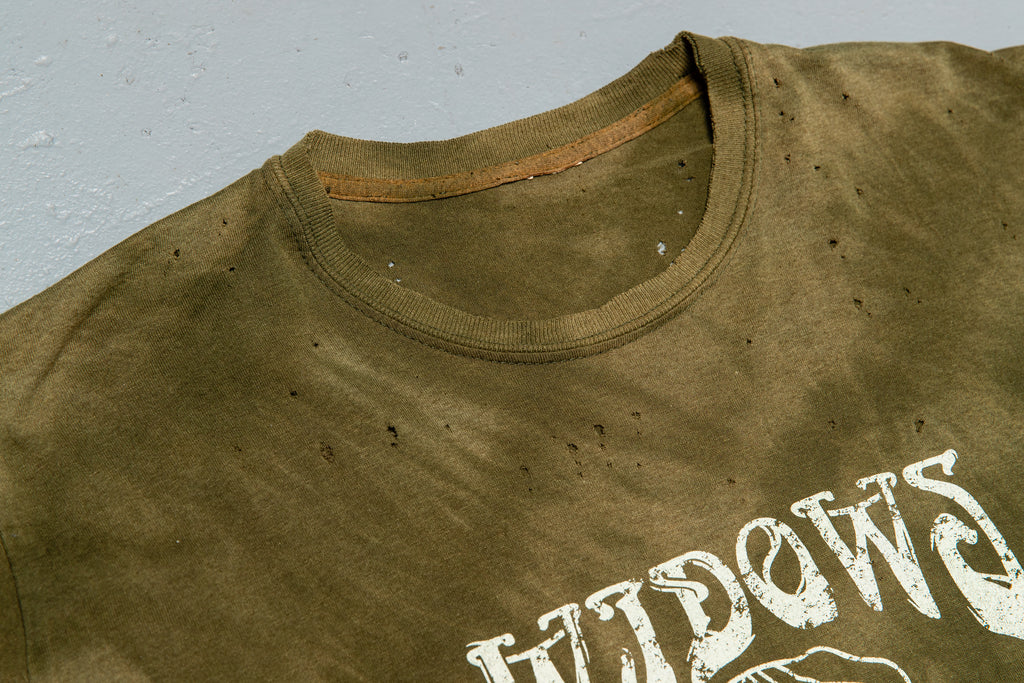 Widow's Blow Distressed & Sea salt Acid washed T-shirt