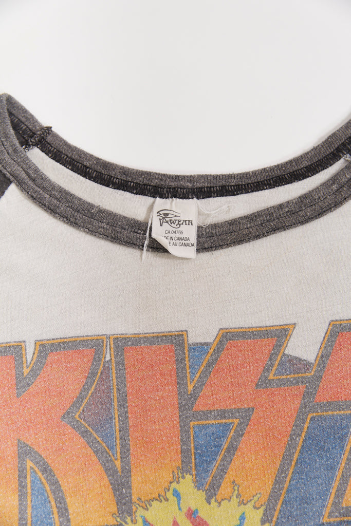 Vintage 1982 Kiss 10th Anniversary Tour Baseball Shirt | Kiss Jersey Shirt | Creatures of the Night Tour/10th Anniversary Tour| Men's Small