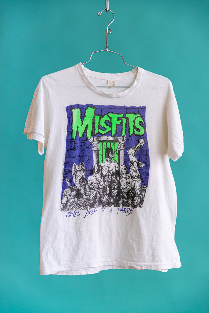 VERY RARE ! 1980'S MISFITS Earth AD ''ONE HELL OF A PARTY'' T-SHIRT
