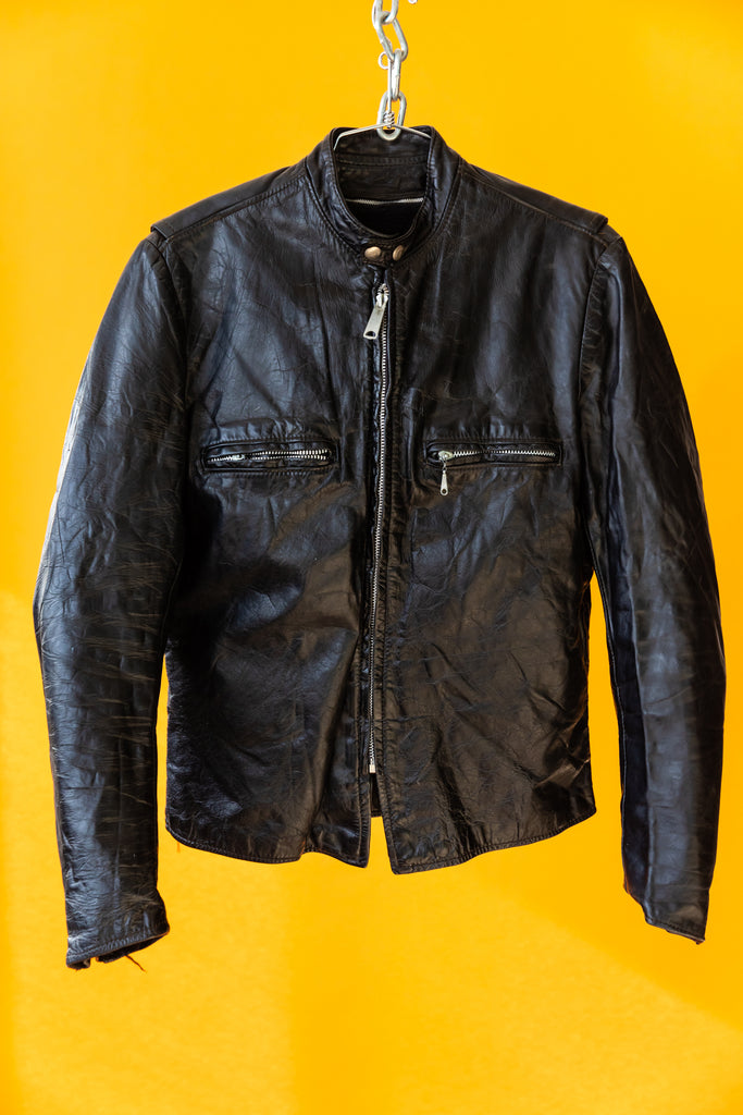 1960's Brooks Gold Label Leather Cafe Racer Jacket