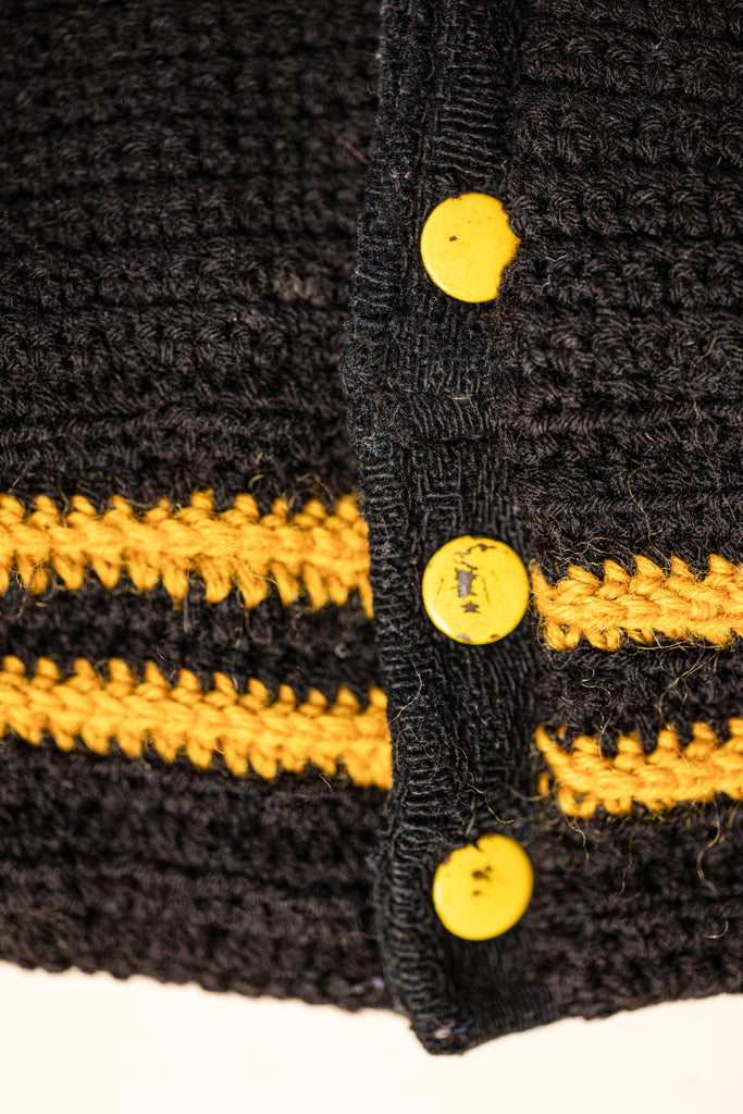 Vintage 1960's Knitting Letterman Varsity Jacket (Men's Medium) Knitting And Leather| Embroidery Varsity jacket