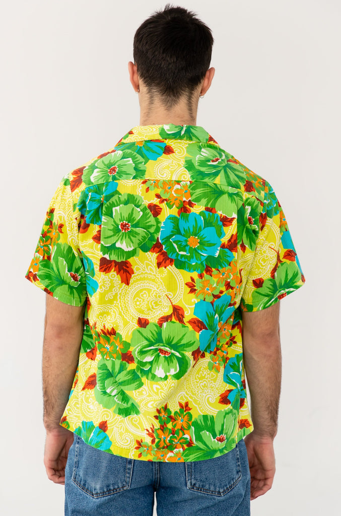 1960's Neon Green Hawaiian Shirt