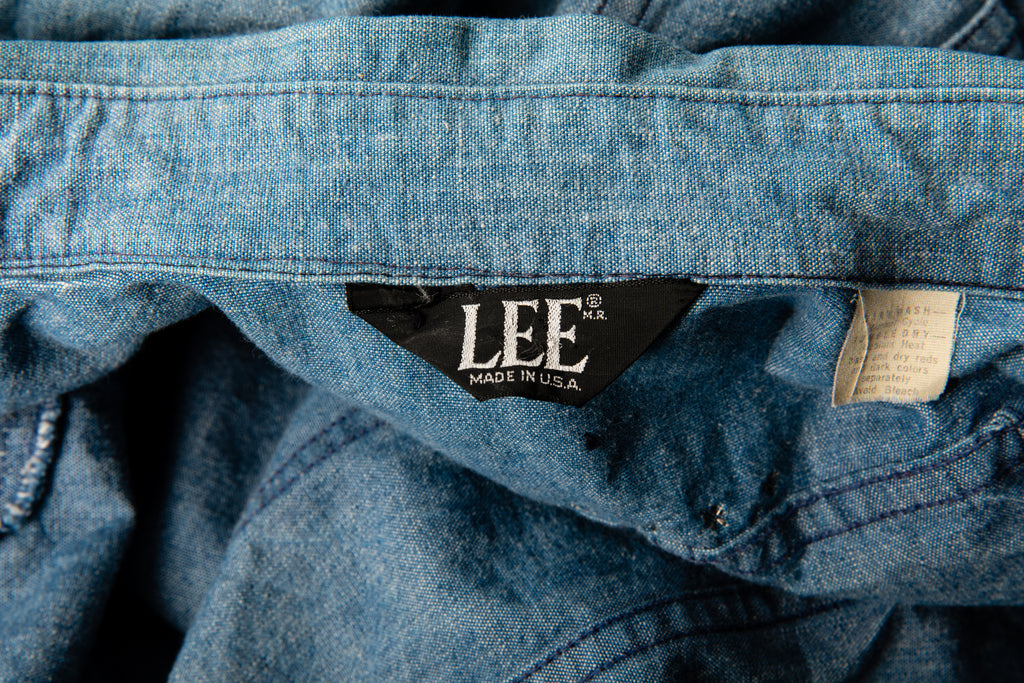 1970's Lee Studded Western Denim Button up Shirt