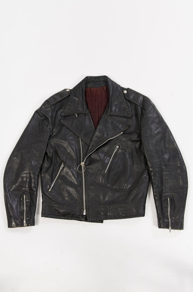 Vintage 1970's Moto Leather Jacket D Pocket (Men's Medium/Large)