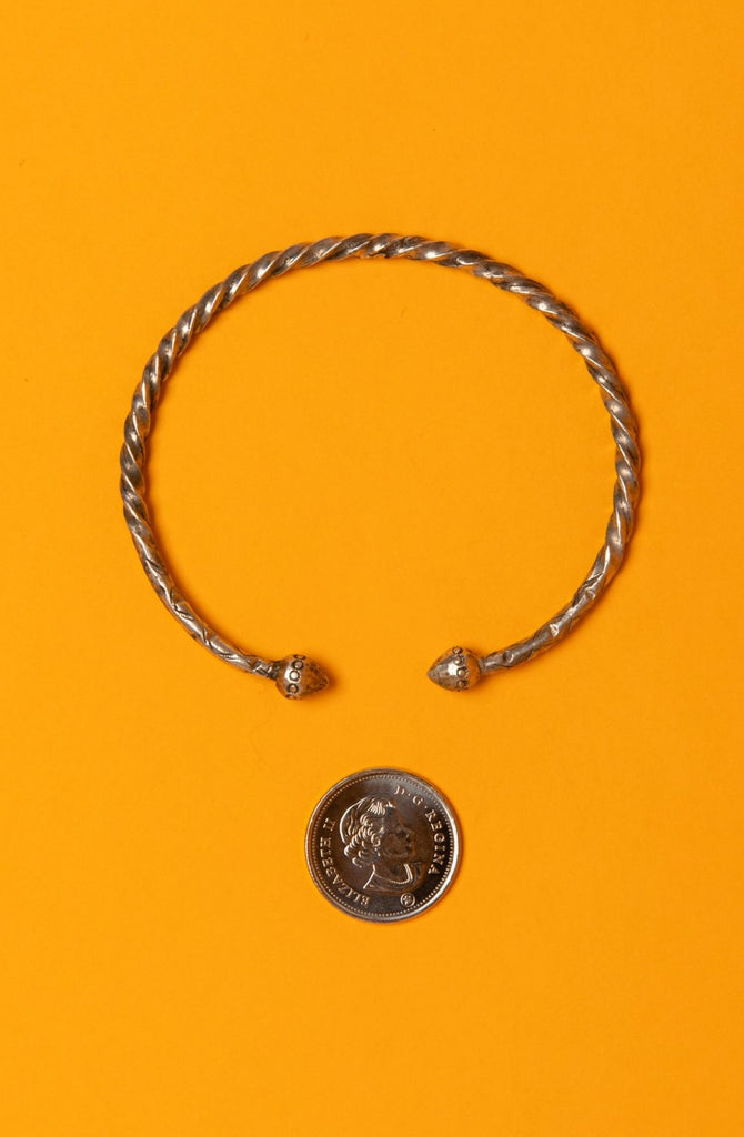 1970's Navajo Twist Rope Sterling Silver Cuff Bracelet
