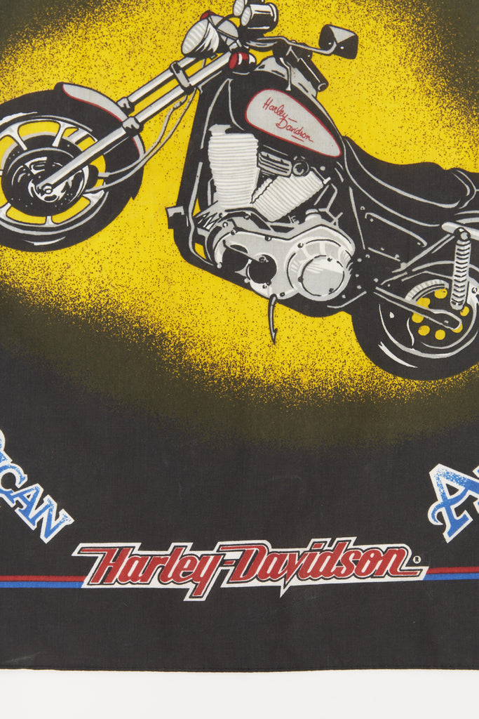 Vintage 1980's Harley-Davidson Motorcycle Bandana (One Size)