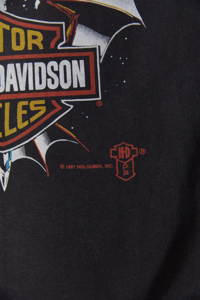 Vintage 1980's Harley-Davidson NEW OLD Crewneck | Righteous Ruler | Motorcycles| by Holoubek| Eagle Graphic|  (Men's Extra Large)