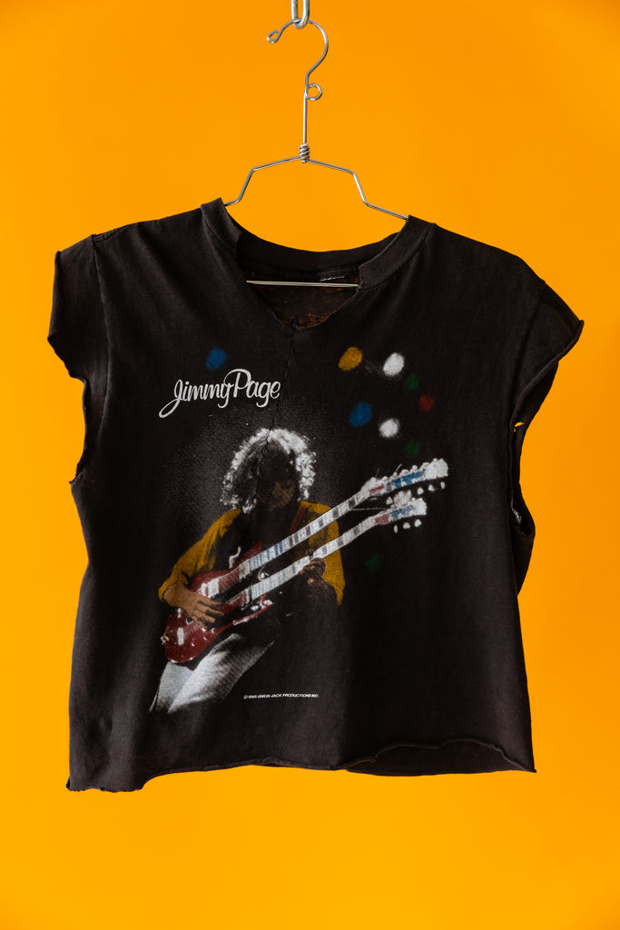 1985 Jimmy Page - The Firm North American Tour Cropped T-Shirt