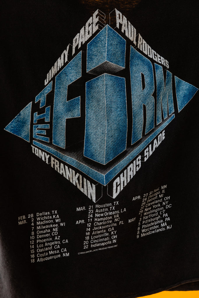 1985 Jimmy Page - The Firm North American Tour Cropped T-Shirt
