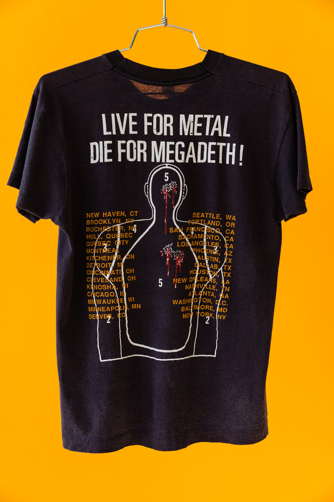 1986 Megadeth Dave Mustaine - I kill For thrills Tour T-shirt