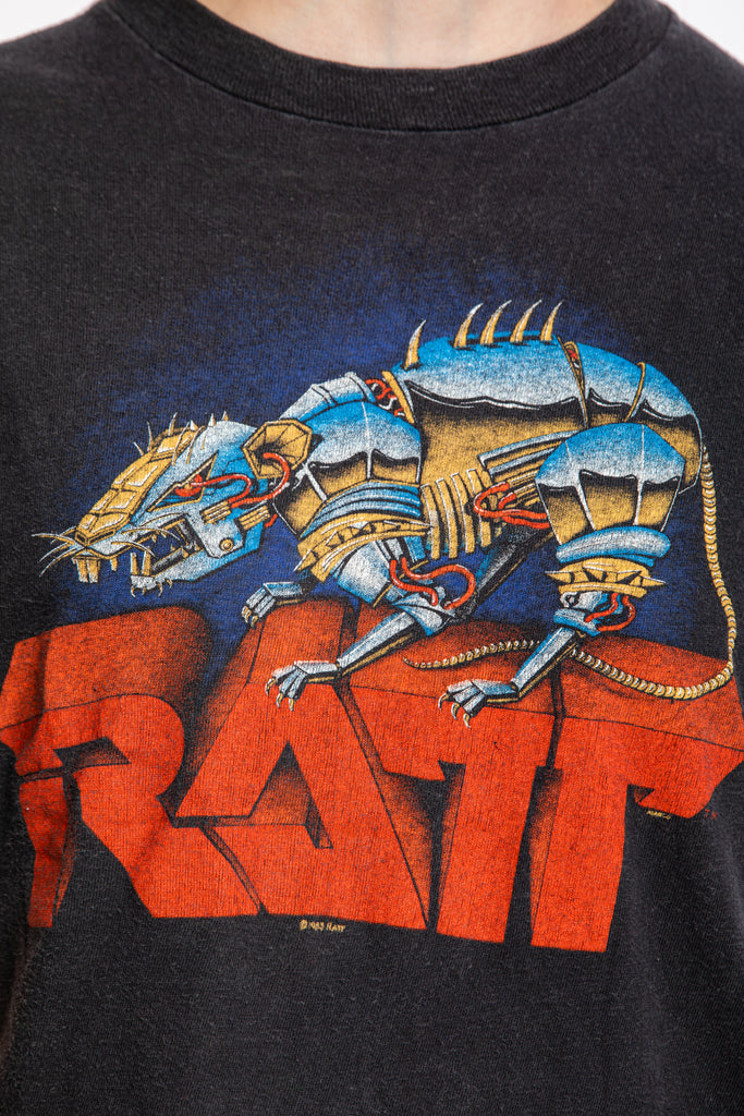 1980's Ratt T-Shirt, Out Of The Cellar World Infestation Tour of '84 (Men's X-Small)