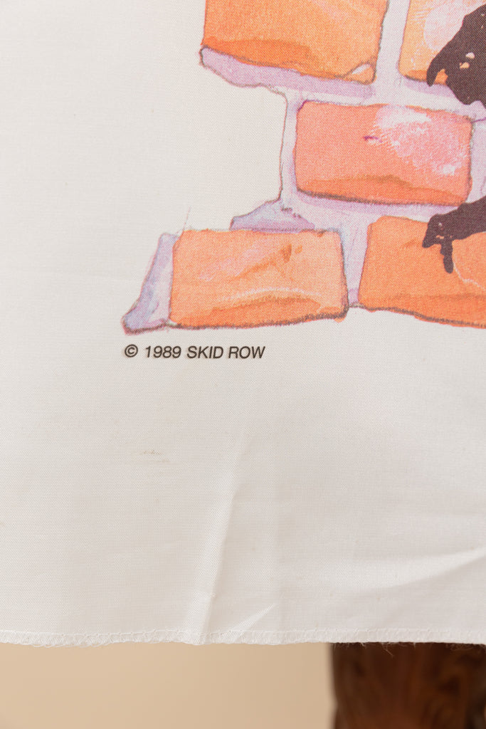 Vintage 1980's Skid Row Classic Album Canvas Fabric Poster Flag | Heavy Metal Memorabilia | Original Merch