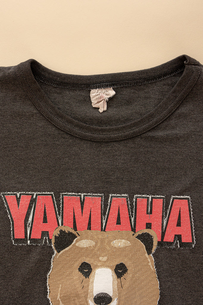 Vintage 1980's Yamaha T-shirt| Big Bear four wheels| Charcoal Black T-shirt| Yamaha Dealership Promo T-shirt (men's Medium)