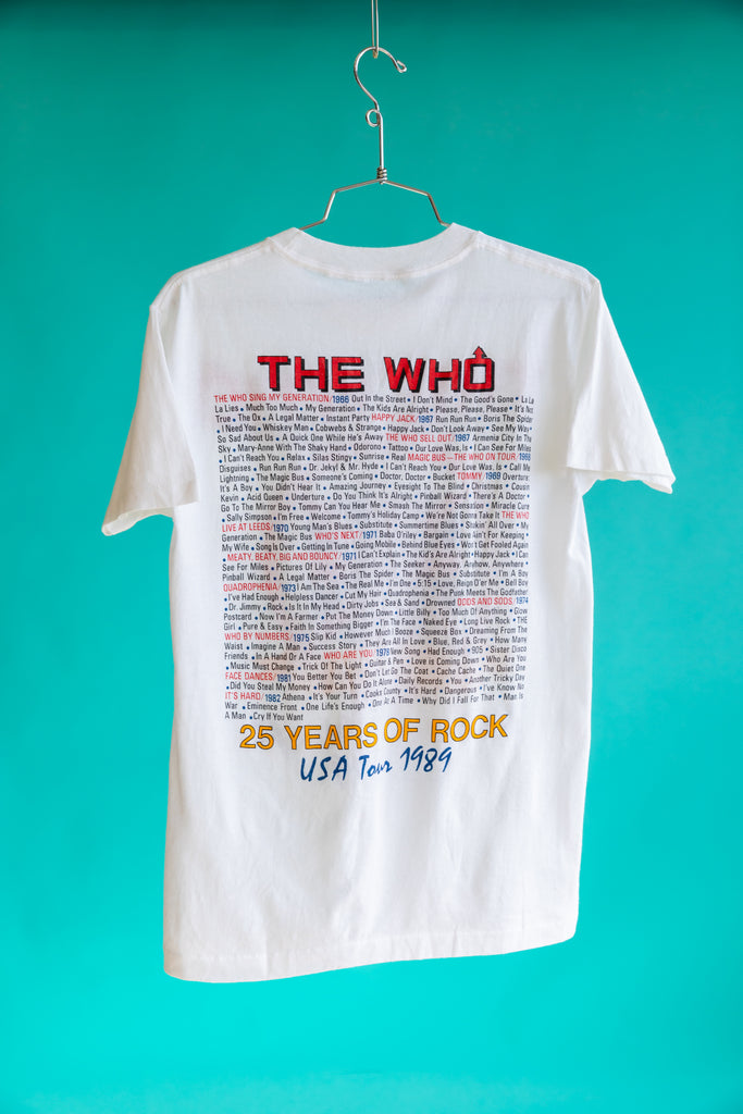 1989 The Who  25th Anniversary USA Tour - The Kids Are Alright T-Shirt