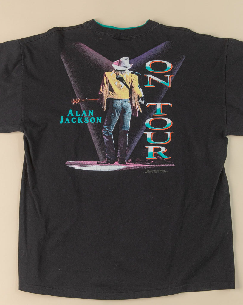 Vintage 1990's ALAN JACKSON T-Shirt Alan Jackson on Tour T-shirt  1990's country music t-shirts  (Men's X-Large)