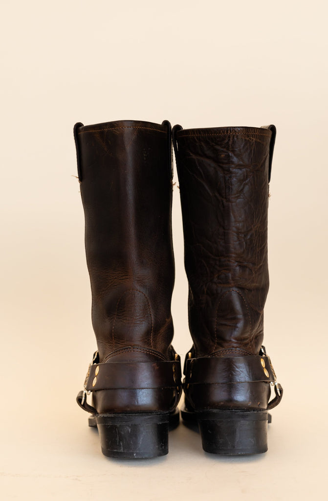 1990's Harley-Davidson Brown Leather Harness Boots (size women 6.5)