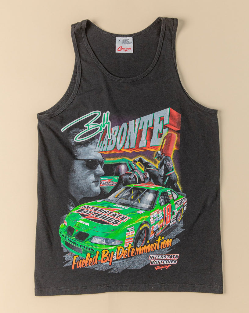 Vintage 1990's BOBBY LABONTE "Fueled By Determination"  T-shirt NASCAR | 1999, "Interstate Batteries Racing" | (Men's Medium)
